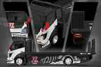 CoolCar 1:64 H300 flatbed transport trailer - Zibo 77 model with bone-like dragon paint(CC647224)