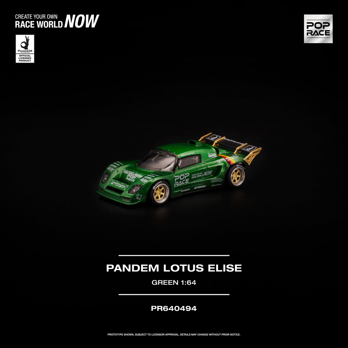 POP RACE PANDEM LOTUS ELISE GREEN