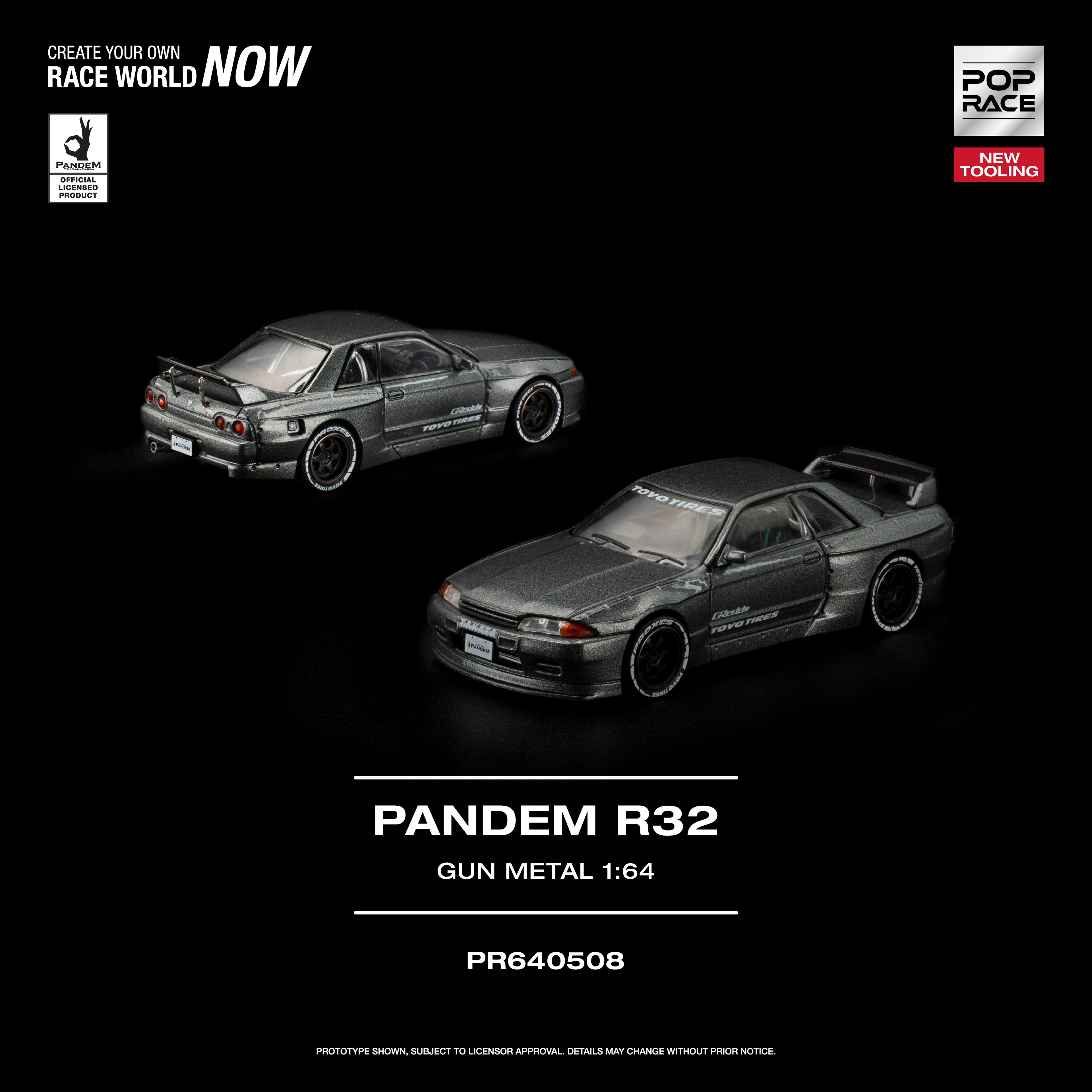 POP RACE PANDEM R32 GUN METAL