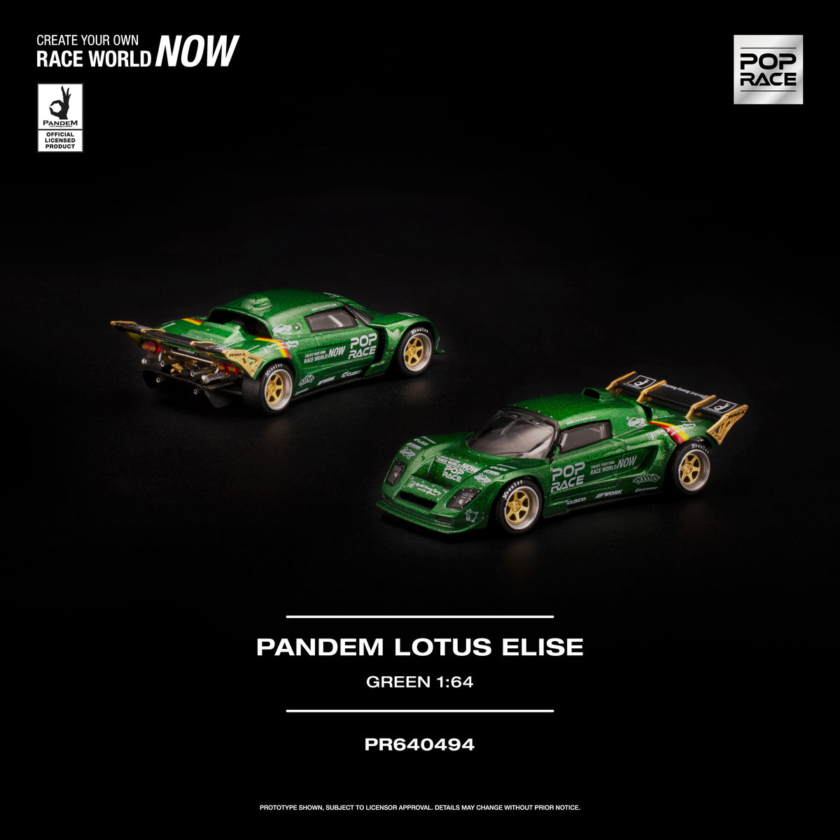 POP RACE PANDEM LOTUS ELISE GREEN