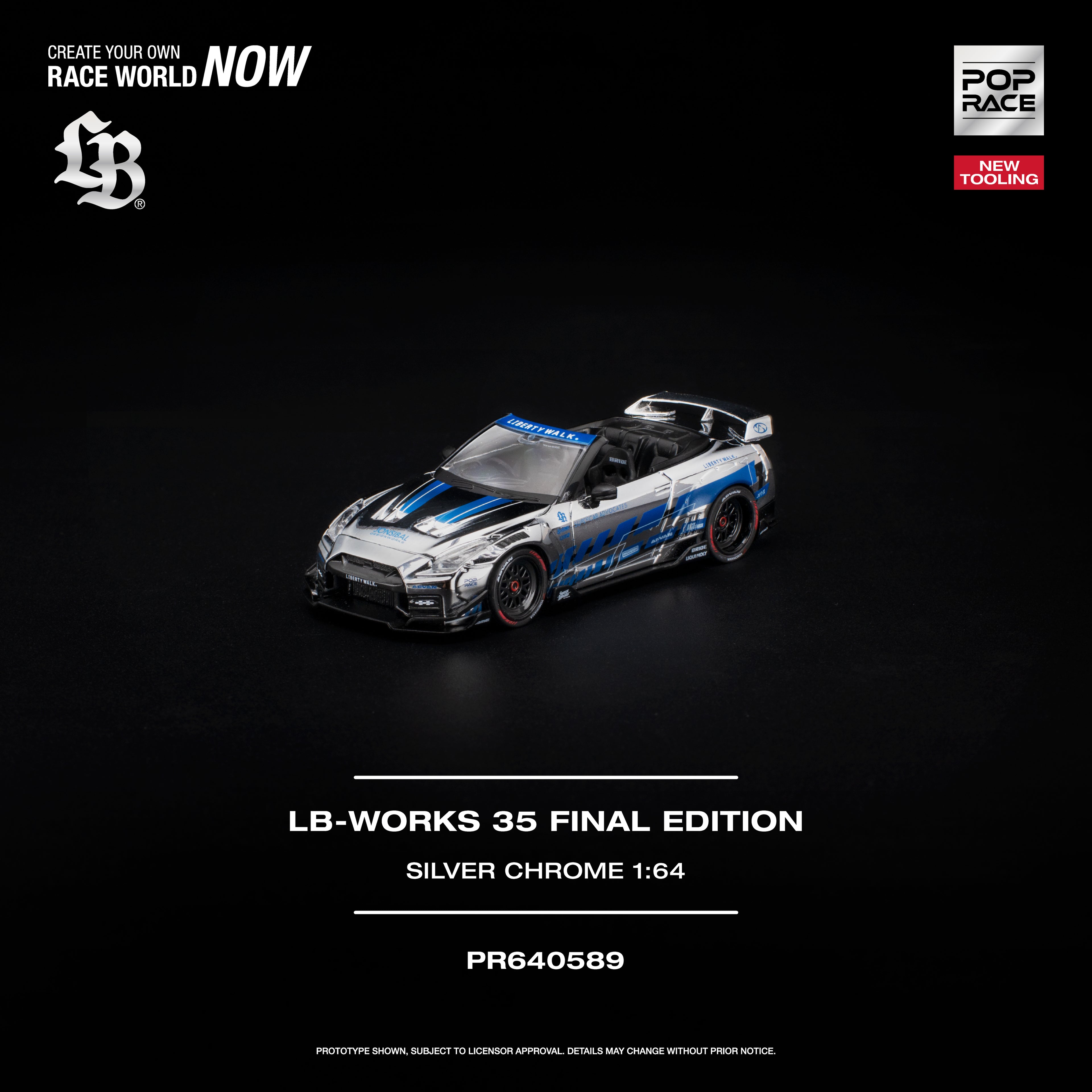 POP RACE LB-WORKS 35 FINAL EDITION SILVER CHROME