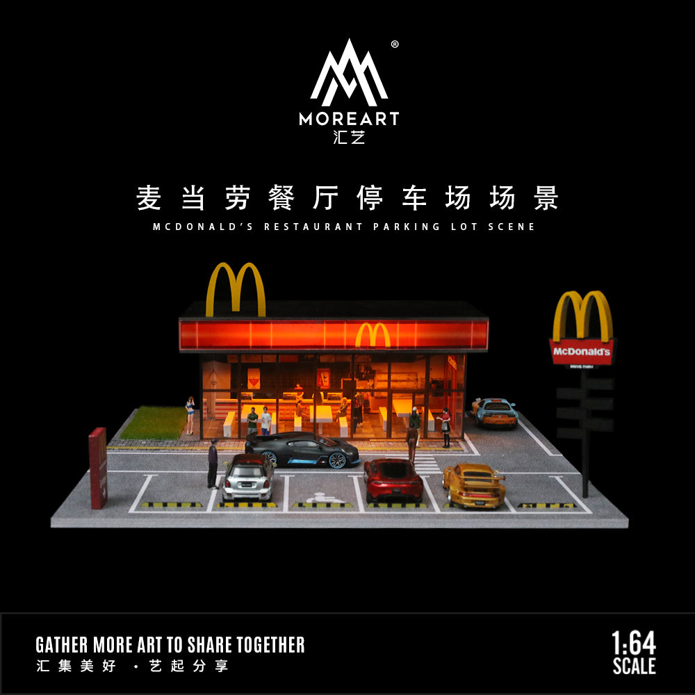 MoreArt 1:64 McDonald's Restaurant Parking Scene