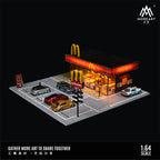 MoreArt 1:64 McDonald's Restaurant Parking Scene