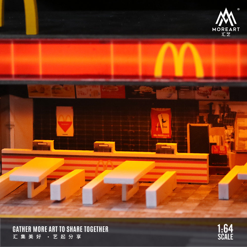 MoreArt 1:64 McDonald's Restaurant Parking Scene