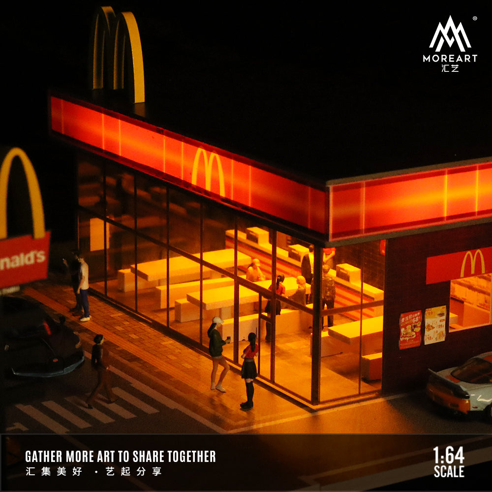 MoreArt 1:64 McDonald's Restaurant Parking Scene