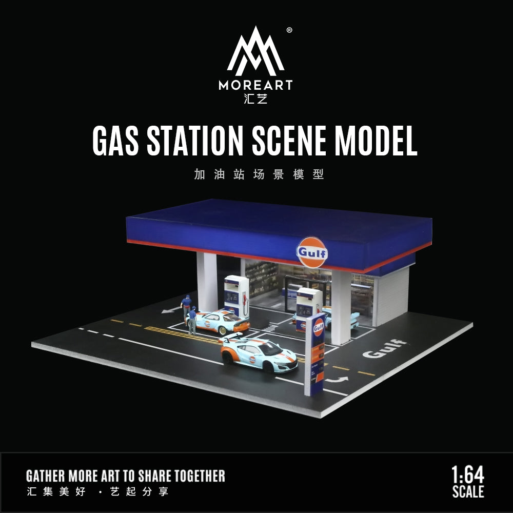 MoreArt 1:64 Gulf Gas Station Scene