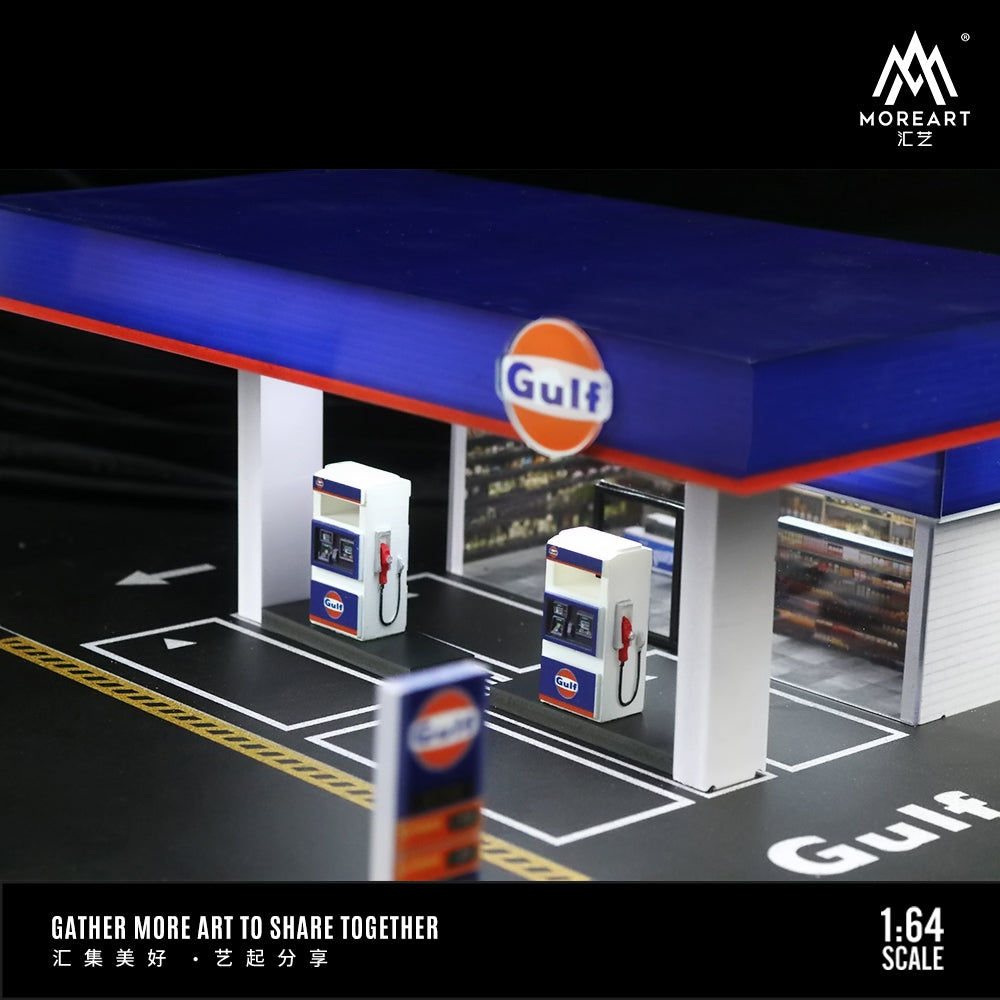 MoreArt 1:64 Gulf Gas Station Scene