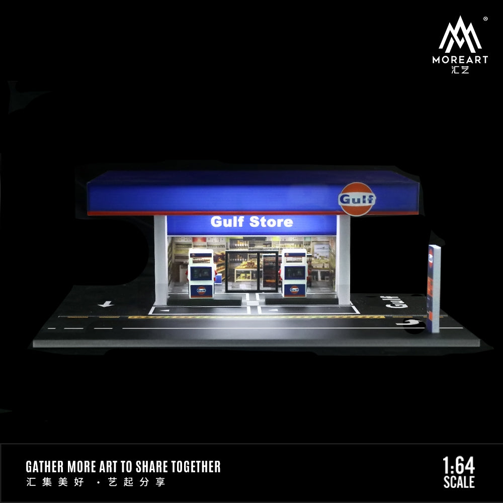 MoreArt 1:64 Gulf Gas Station Scene