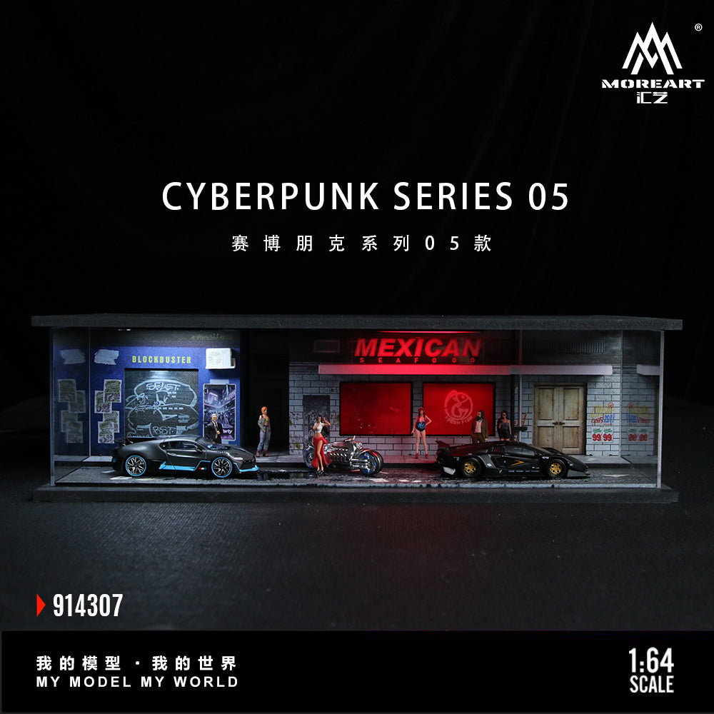 MoreArt 1:64 Cyberpunk Lighted Model Set, Model 05
