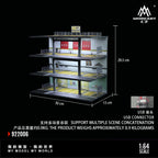 MoreArt 1:64 American-style steel frame garage lighting assembly scene, model C
