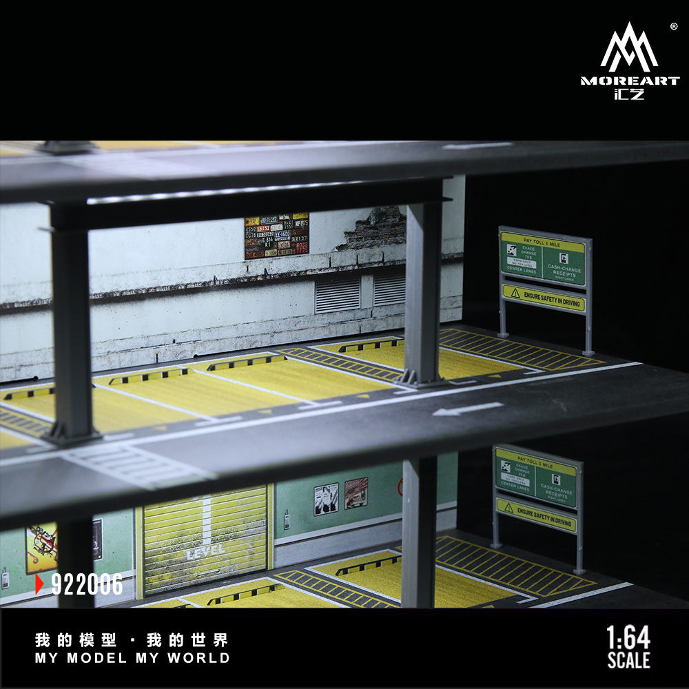 MoreArt 1:64 American-style steel frame garage lighting assembly scene, model C