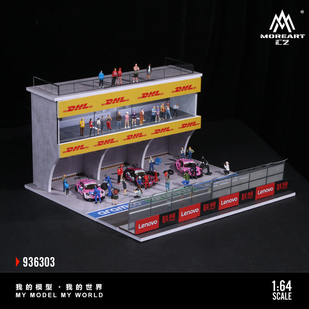 MoreArt 1:64 Porsche Carrera Cup Asian 3D Room Scene