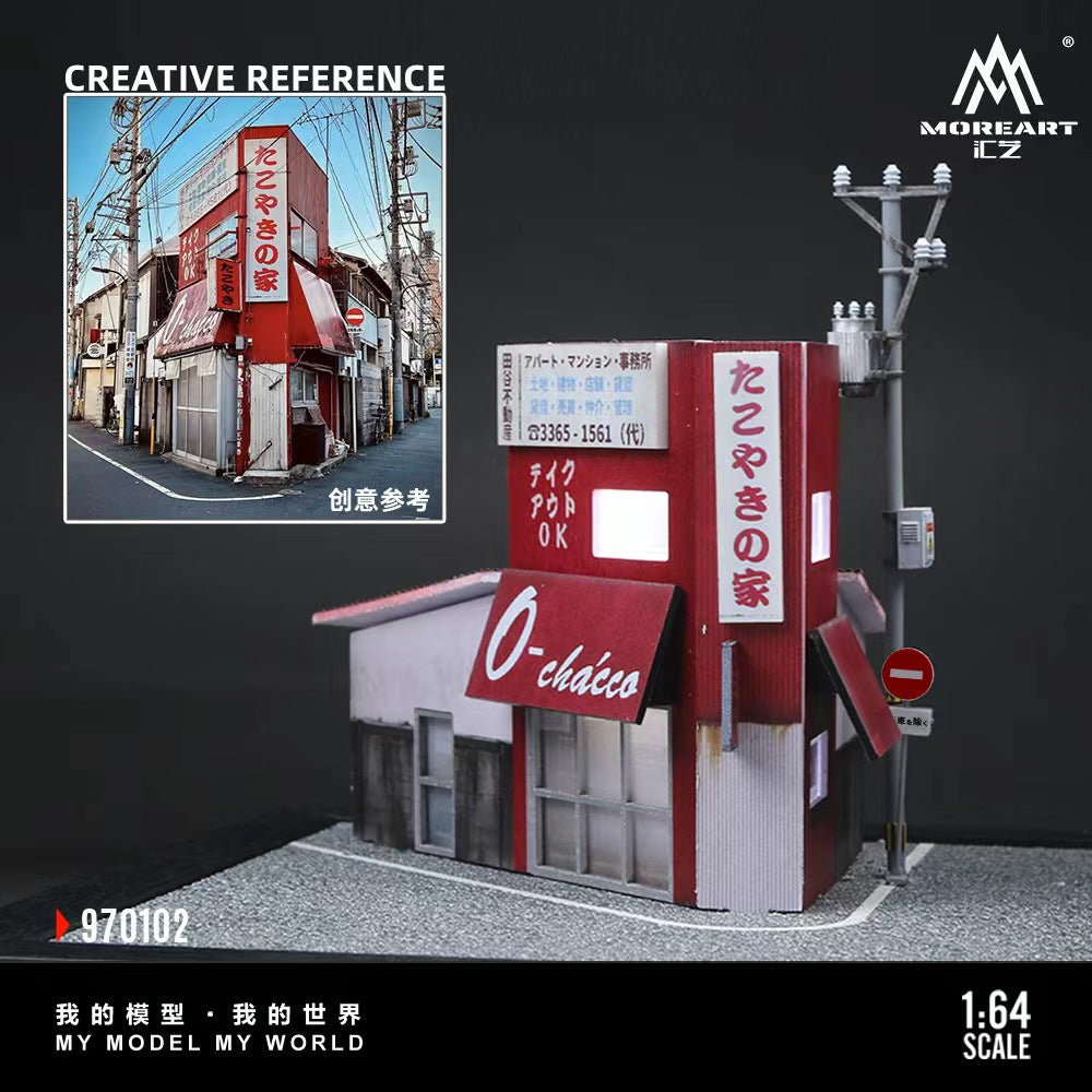 MoreArt 1:64 Takoyaki House Simulation Model (without dust cover)