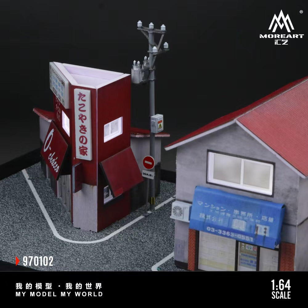 MoreArt 1:64 Takoyaki House Simulation Model (without dust cover)