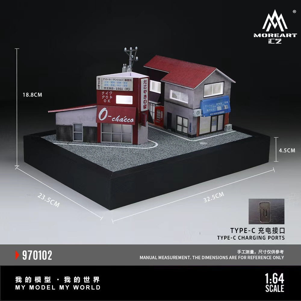 MoreArt 1:64 Takoyaki House Simulation Model (without dust cover)