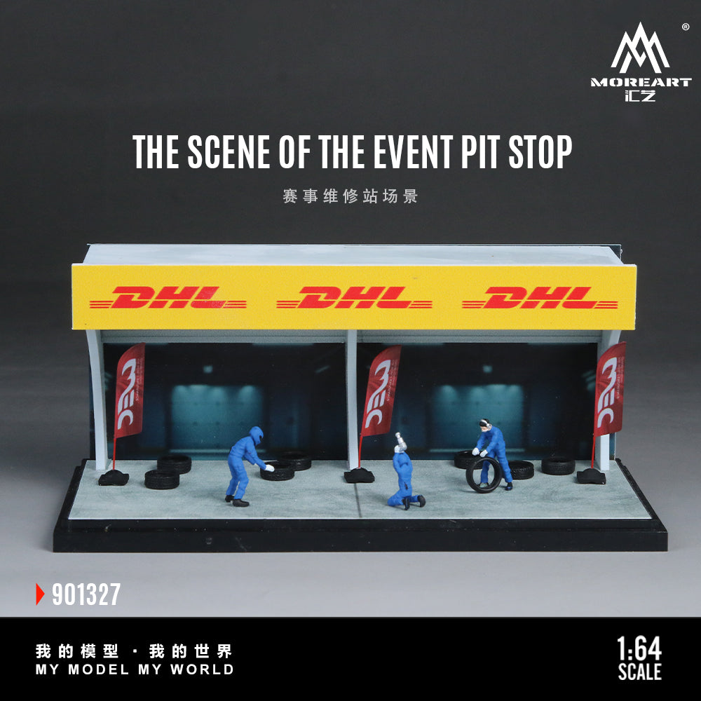 MoreArt 1:64 Race Maintenance Station Scene Simulation Model