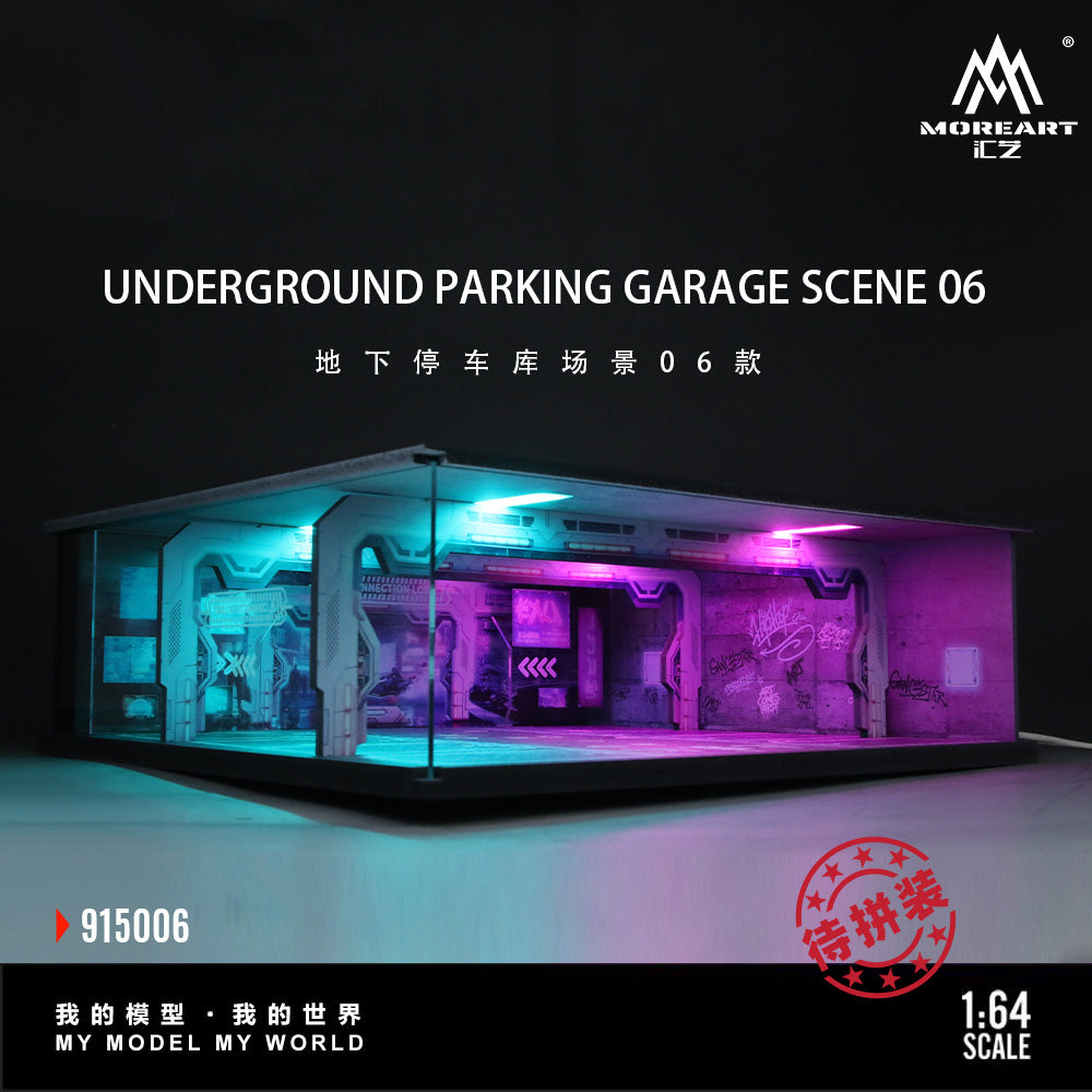 MoreArt 1:64 Underground Parking Garage Scene, Model 06