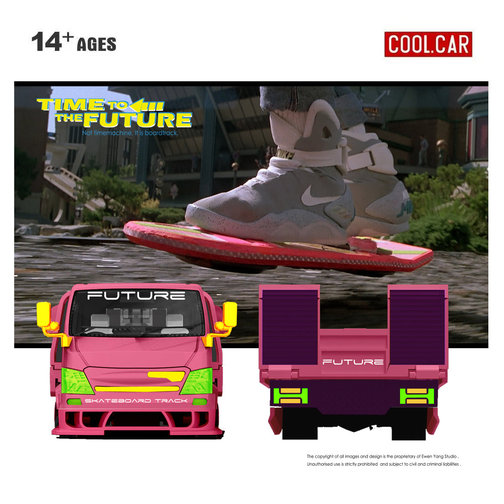 Cool Car 1:64 H300 Flatbed Transport Trailer - Back to the Future