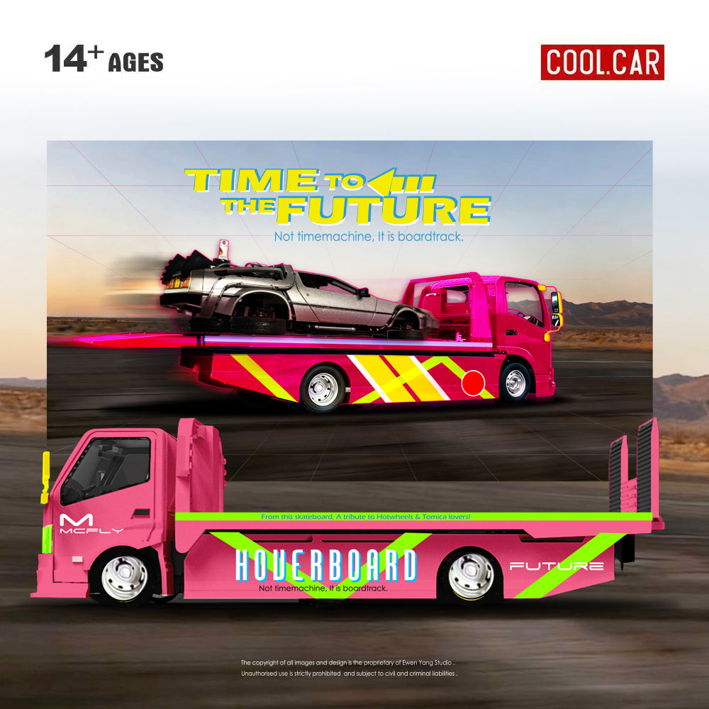 Cool Car 1:64 H300 Flatbed Transport Trailer - Back to the Future