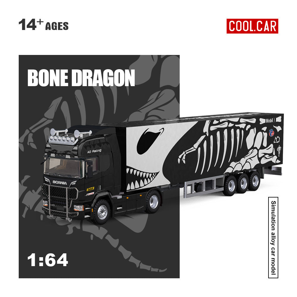 Cool Car 1:64 Scania Container Truck - Huagulong Paint Scheme