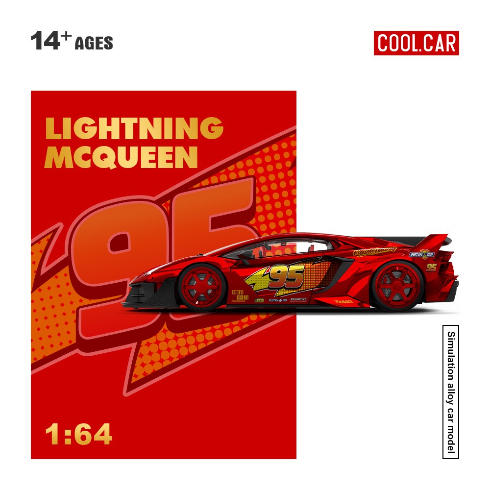 Cool Car Lamborghini GT EVO - Lightning McQueen Metallic Red Livery