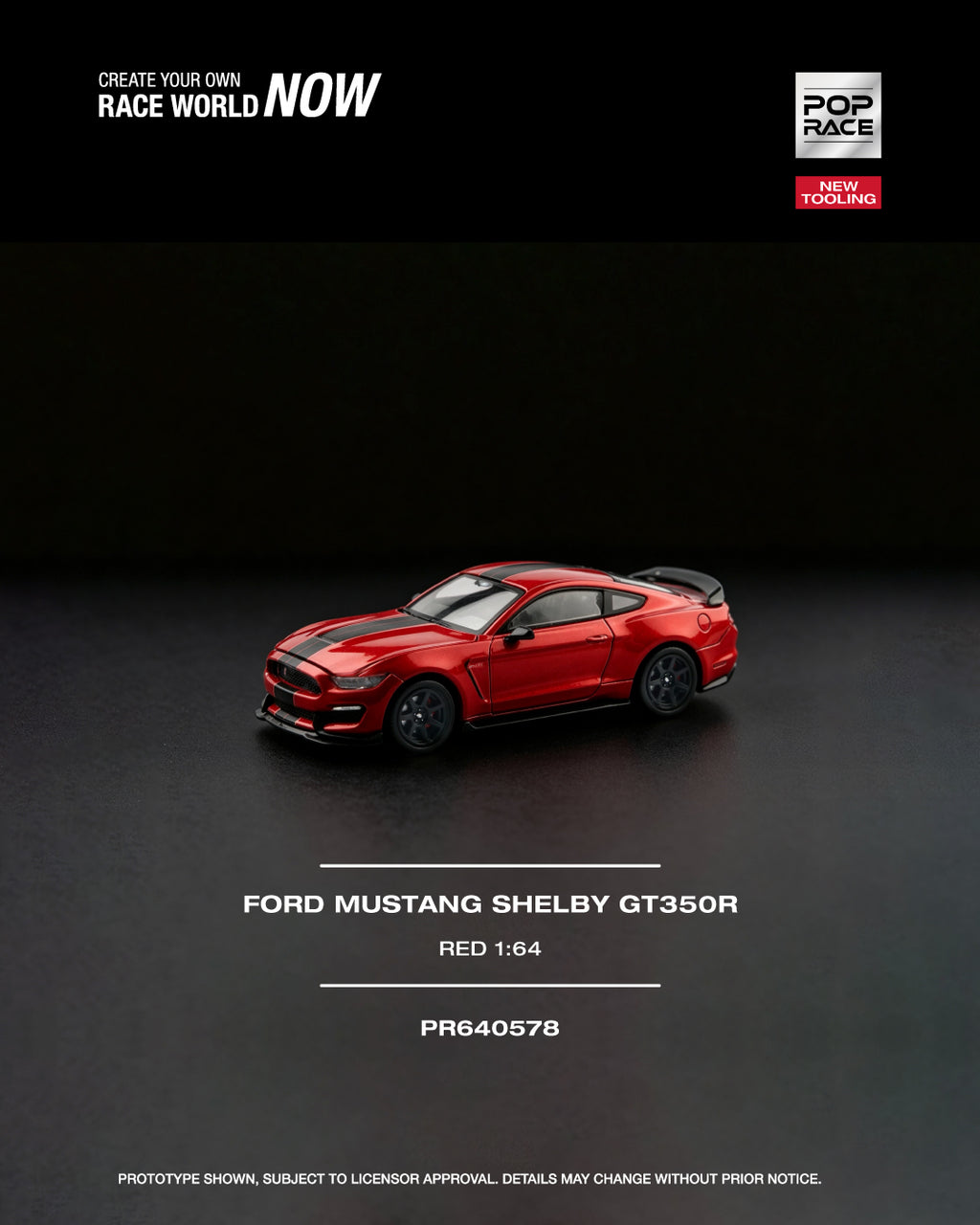 Pop Race FORD MUSTANG SHELBY GT350R RACE RED
