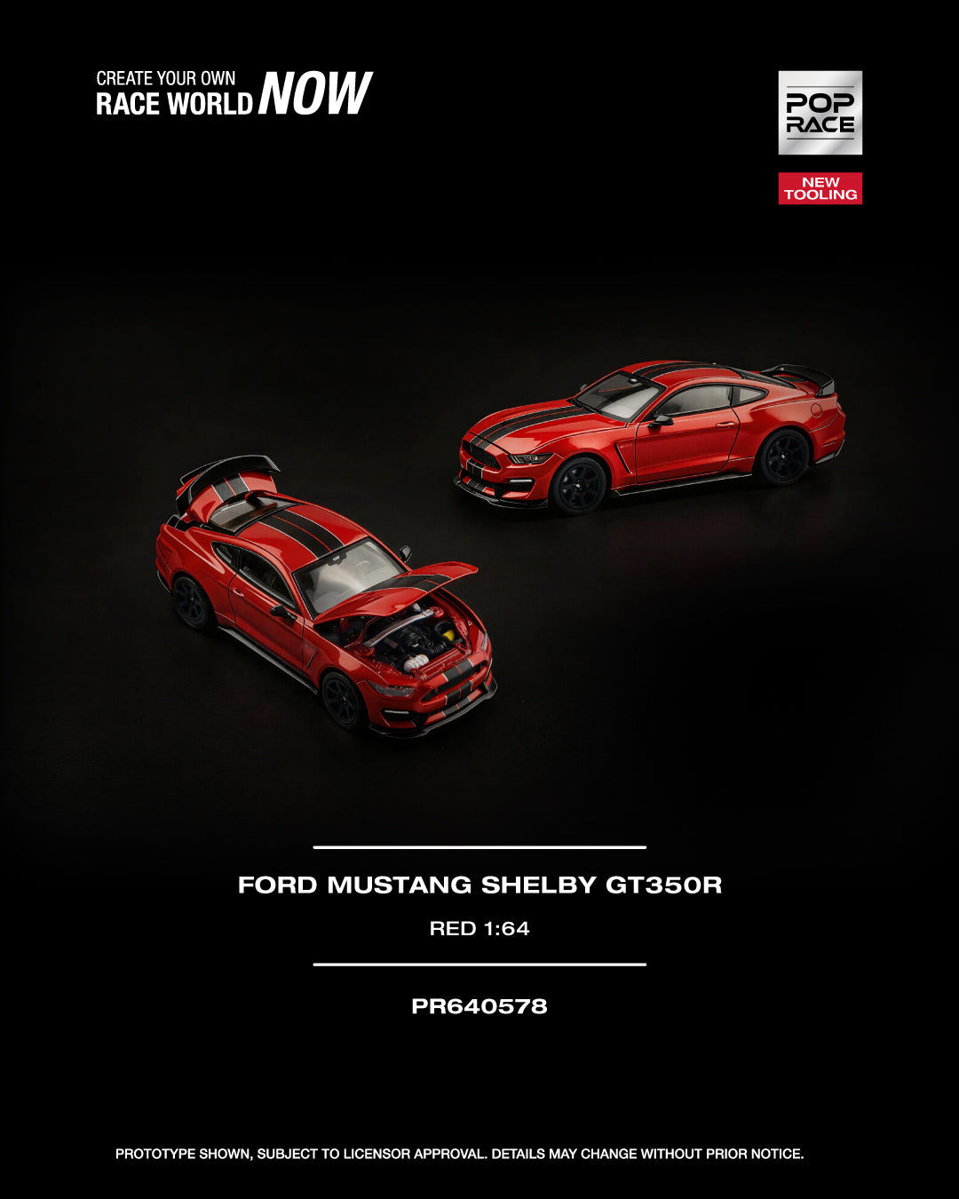 Pop Race FORD MUSTANG SHELBY GT350R RACE RED
