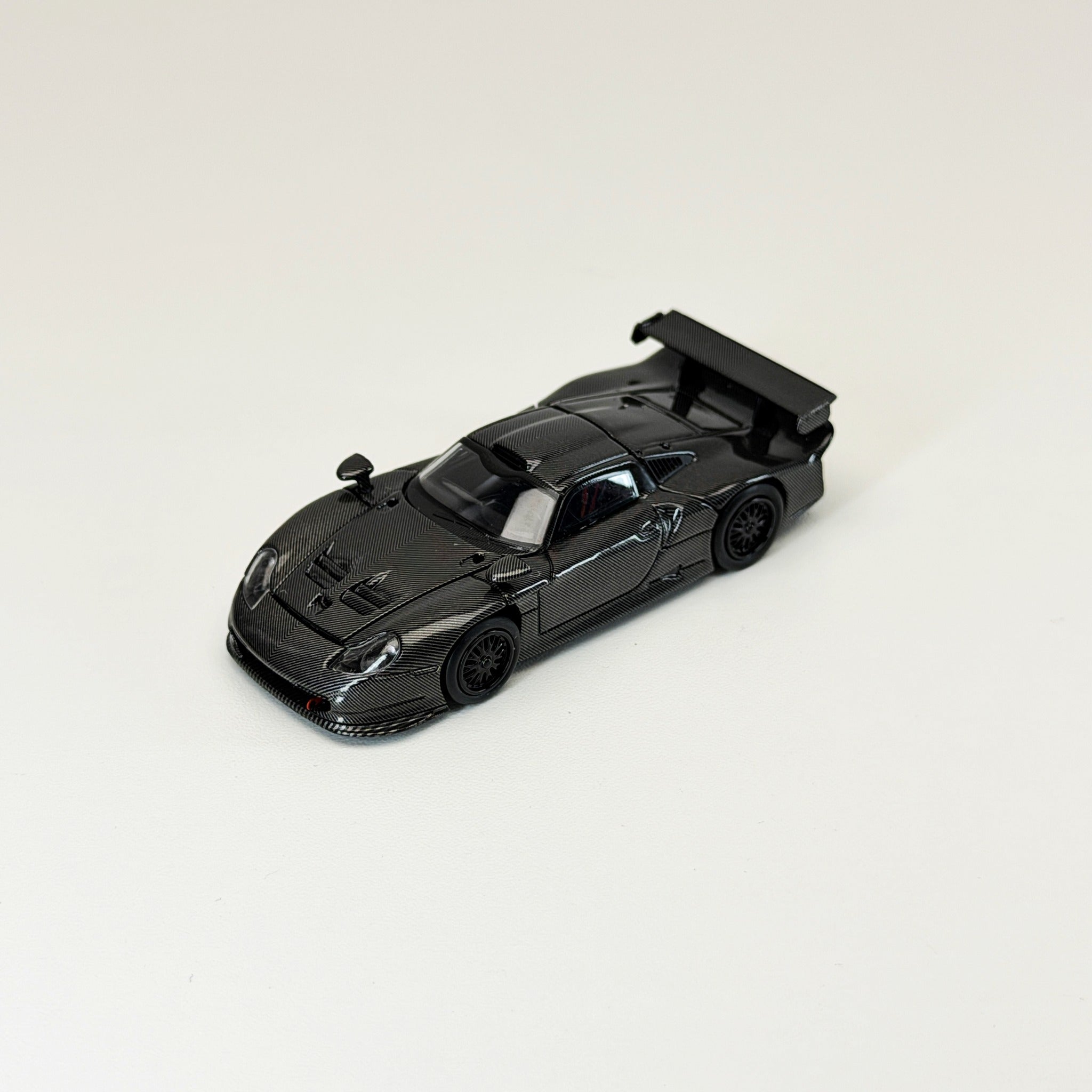 Transcend model 1:64 Porsche 911 GT1 24h LeMans 1997 Black Carbon Fiber Texture