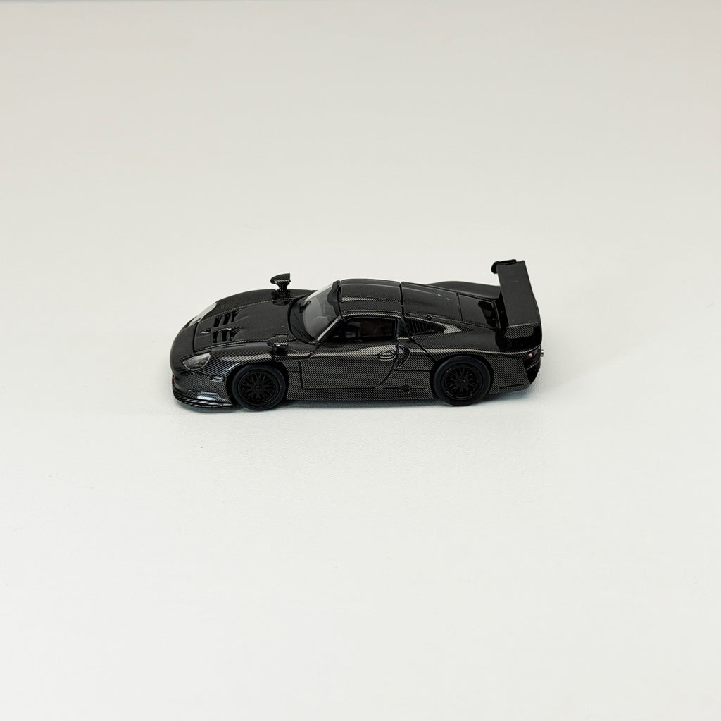 Transcend model 1:64 Porsche 911 GT1 24h LeMans 1997 Black Carbon Fiber Texture