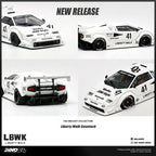 INNO 1/64 - LIBERTY WALK COUNTACH With Chase Car