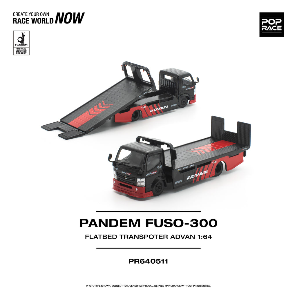POP RACE PANDEM FUSO 300 FLATBED TRANSPORTER ADVAN