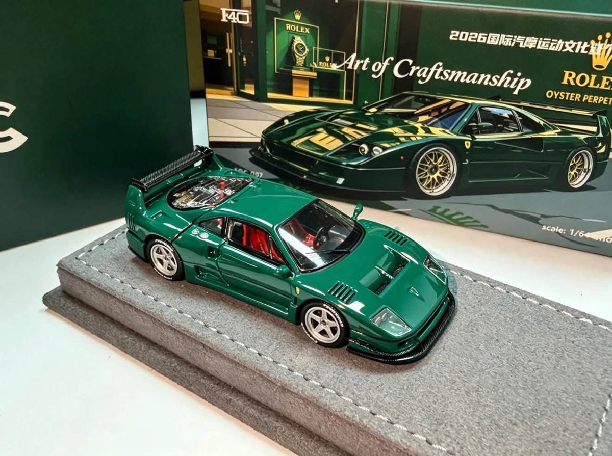 AOC Model 1/64 Ferrari F40 Rolex Green APAXPO