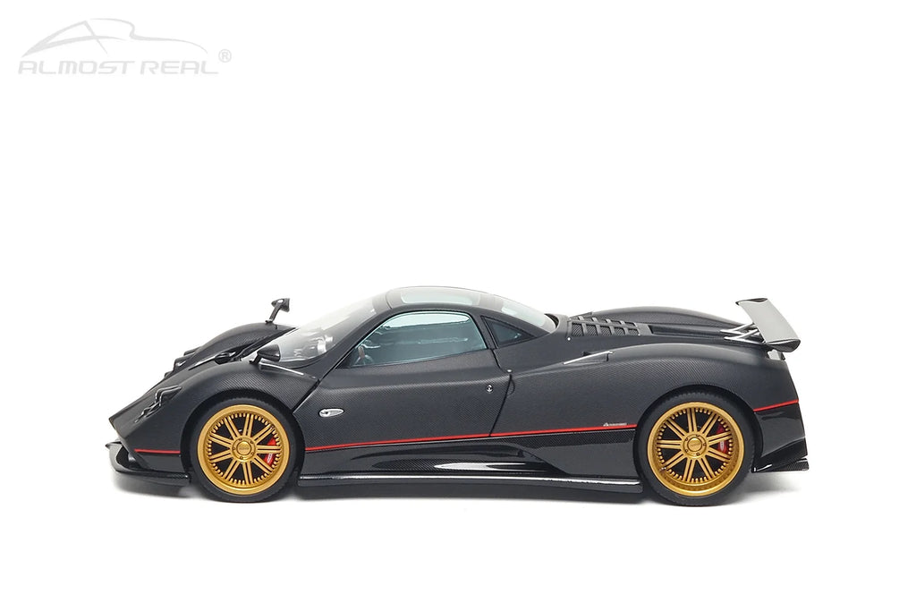 Almost Real 1:18 Pagani Zonda F - 2005 - Matt Carbon Black with Red Stripe 850411001