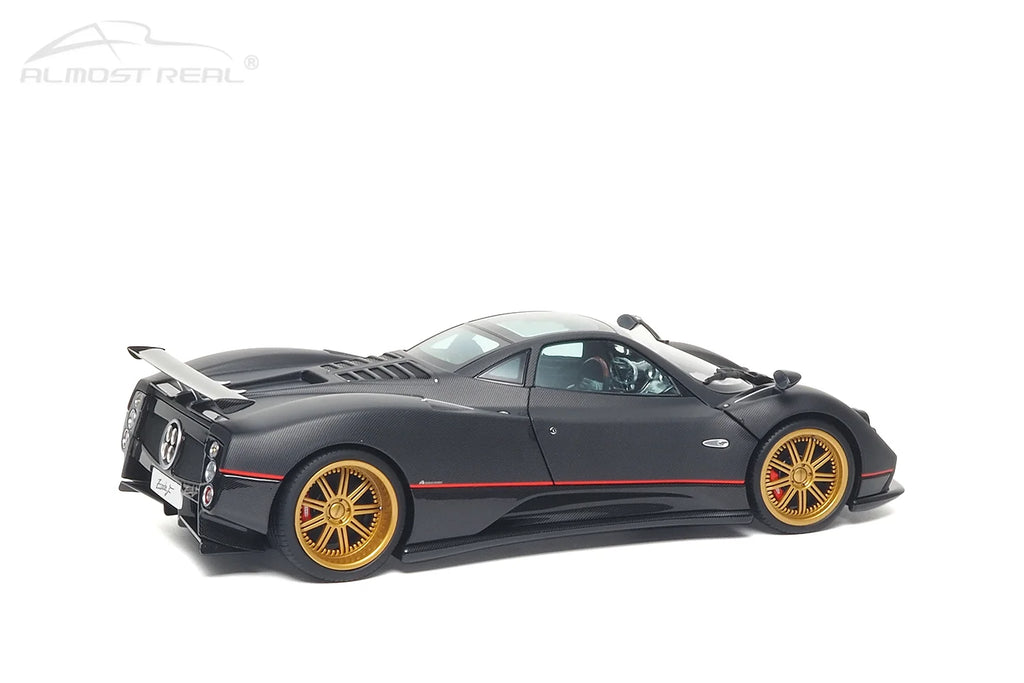 Almost Real 1:18 Pagani Zonda F - 2005 - Matt Carbon Black with Red Stripe 850411001