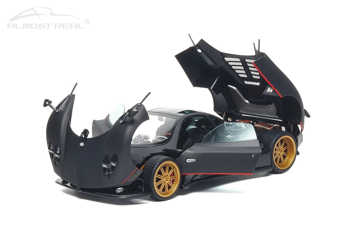 Almost Real 1:18 Pagani Zonda F - 2005 - Matt Carbon Black with Red Stripe 850411001