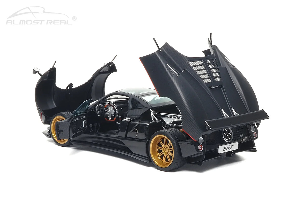 Almost Real 1:18 Pagani Zonda F - 2005 - Matt Carbon Black with Red Stripe 850411001