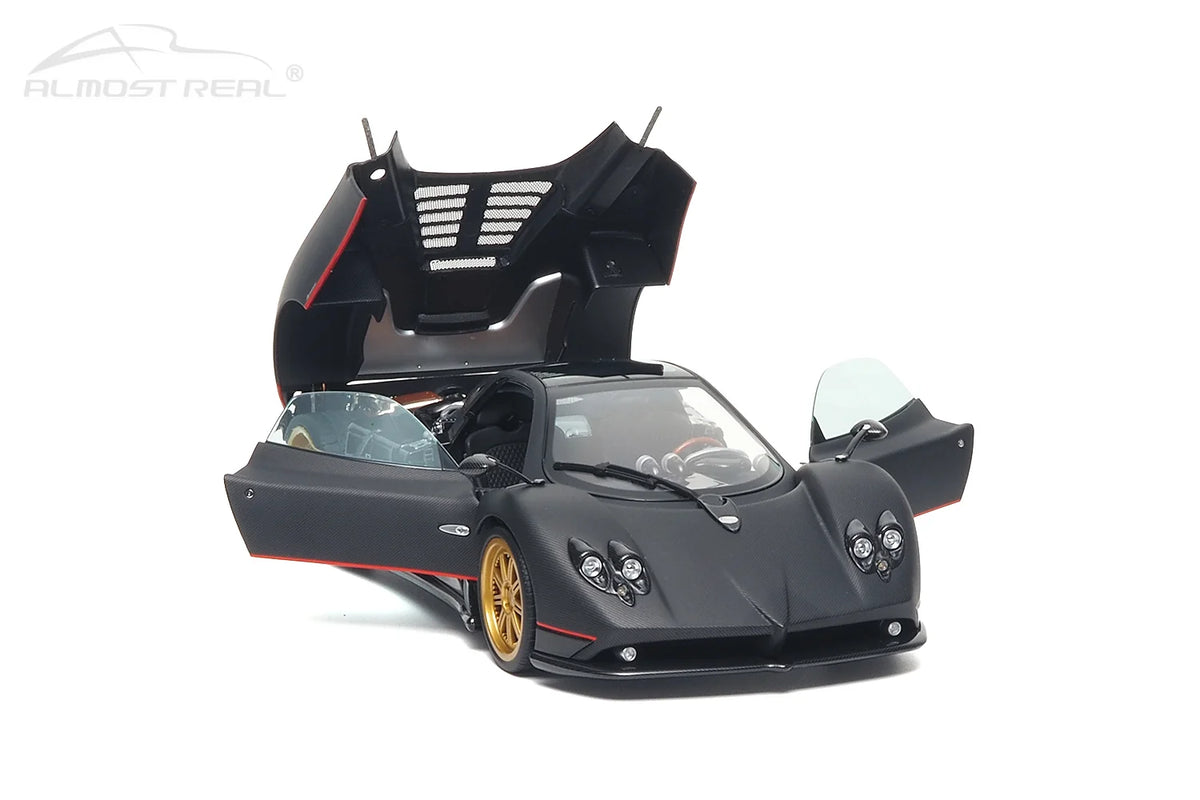Almost Real 1:18 Pagani Zonda F - 2005 - Matt Carbon Black with Red Stripe 850411001