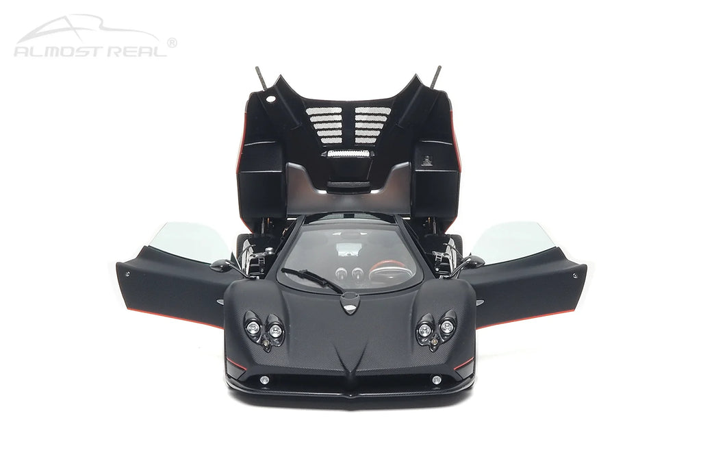 Almost Real 1:18 Pagani Zonda F - 2005 - Matt Carbon Black with Red Stripe 850411001