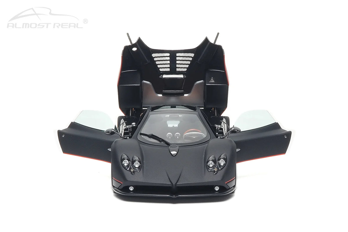 Almost Real 1:18 Pagani Zonda F - 2005 - Matt Carbon Black with Red Stripe 850411001
