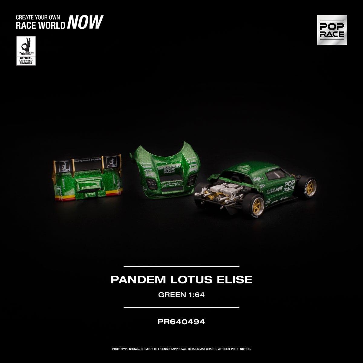 POP RACE PANDEM LOTUS ELISE GREEN
