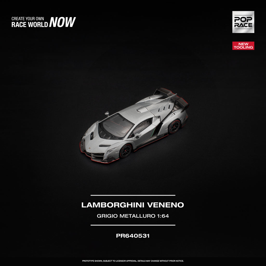 POP RACE LAMBORGHINI VENENO GRIGIO METALLURO
