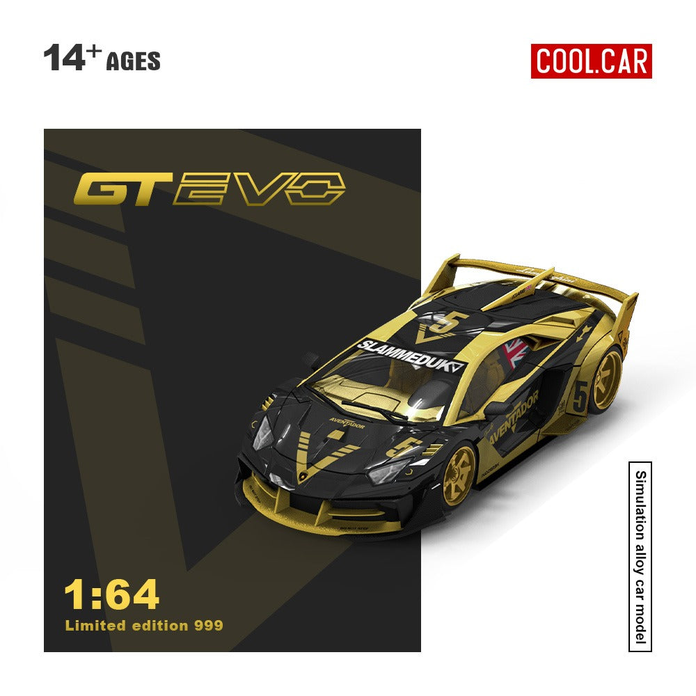 Cool Car Lamborghini GT EVO - V5 Black & Gold Livery + Water DecalS