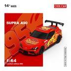 Cool Car 1:64 Supra A90 Lightning McQueen livery diecast model