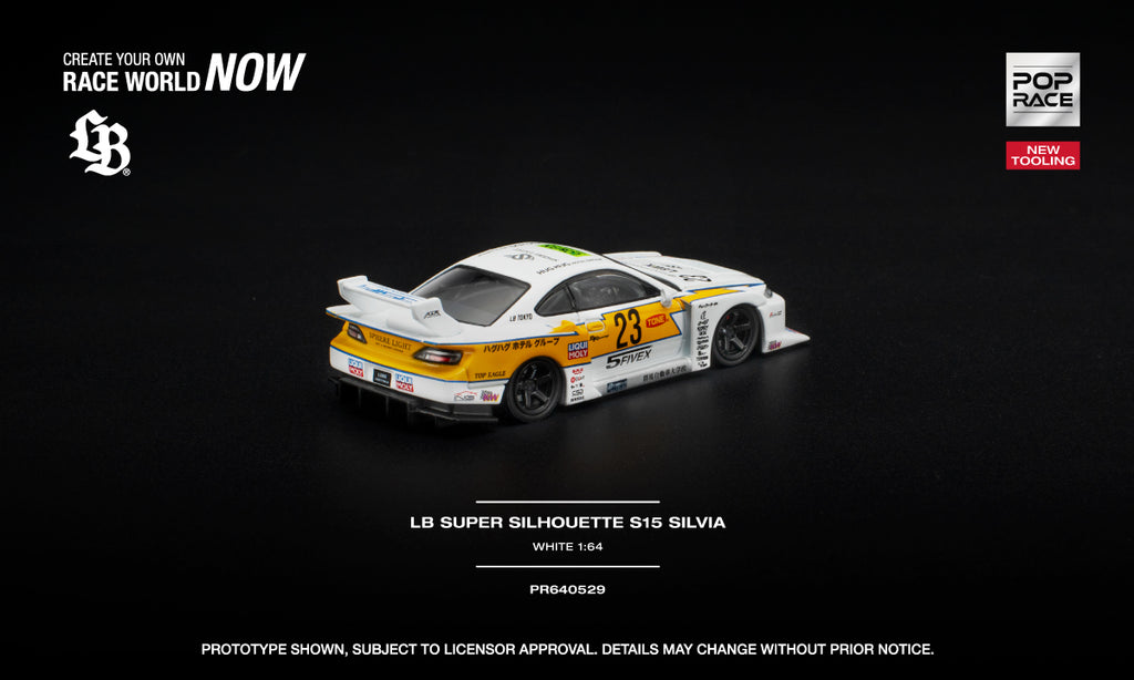 Pop Race LB SUPER SILHOUETTE S15 SILVIA WHITE NEW TOOLING