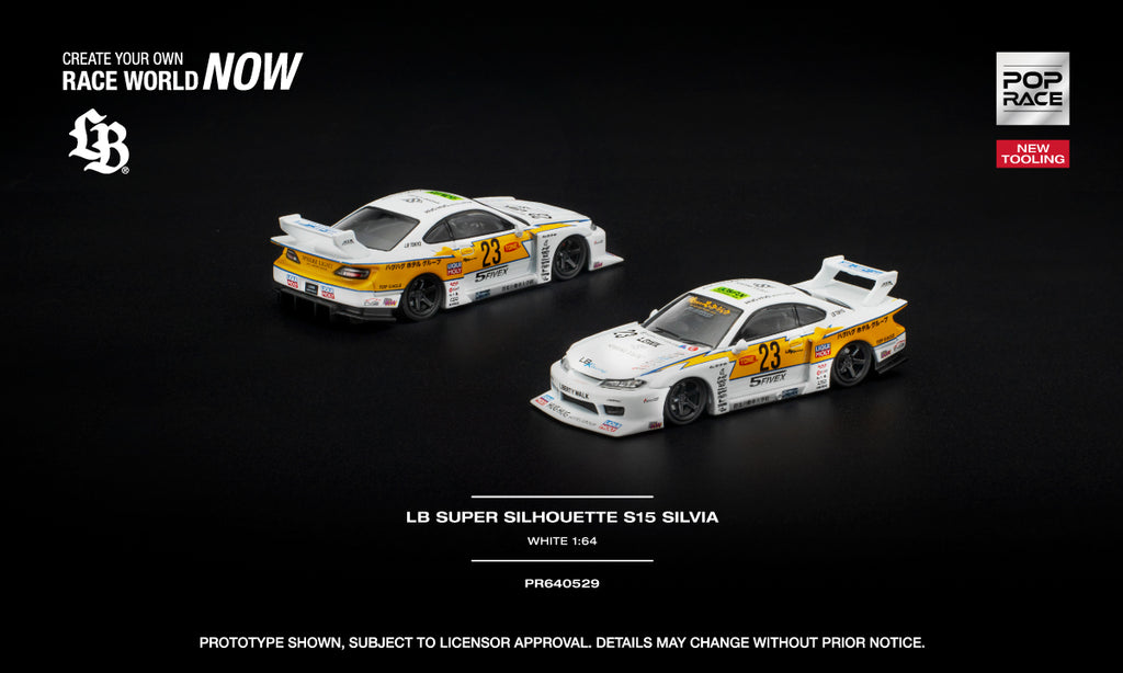 Pop Race LB SUPER SILHOUETTE S15 SILVIA WHITE NEW TOOLING