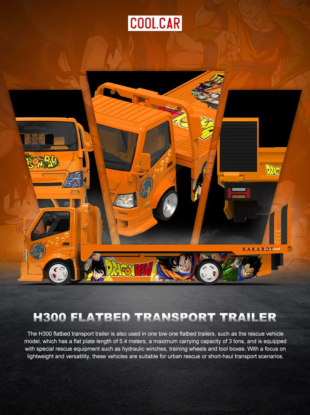 CC 1:64 H300 flat transport trailer - Dragon Ball