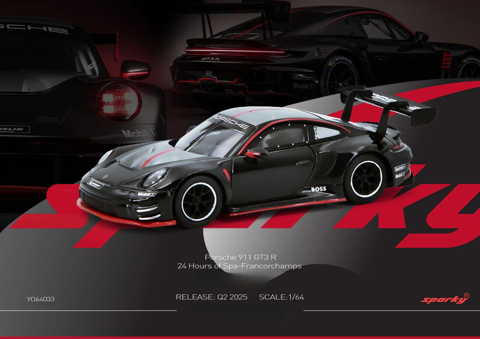 Sparky 1/64 Porsche 911 GT3 R 24 Hours of Spa-Francorchamps (Tiny Exclusive)