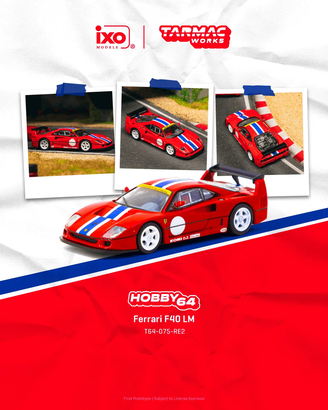 Tarmac Works 1:64 Ferrari F40 LM Red