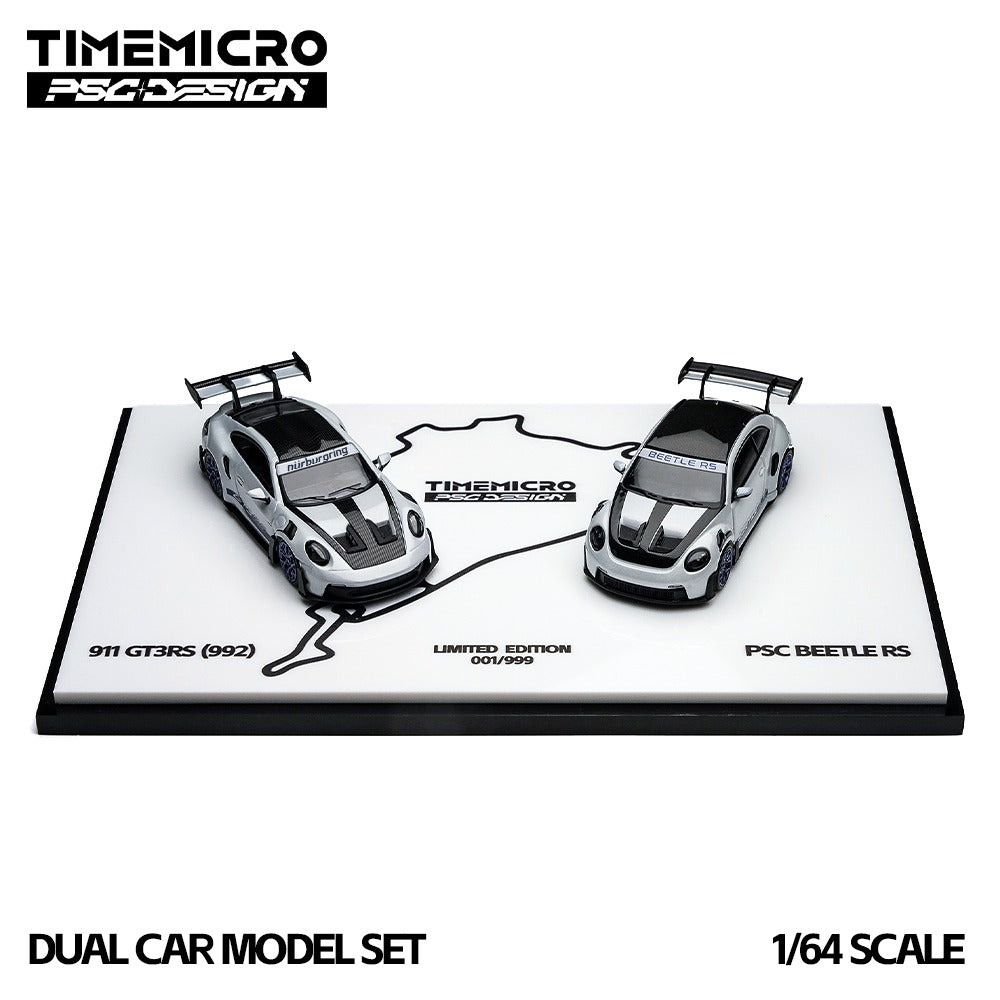 TimeMicro × PSC Design 1/64 992 GT3 RS & Beetle RS Nürburgring Dual Car Set
