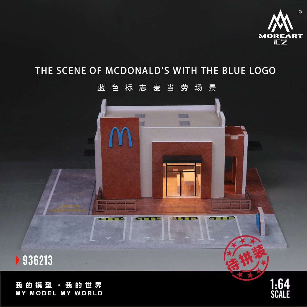 MoreArt 1:64 Model of McDonald's Scene in Sedona, Arizona, USA - Blue Sign